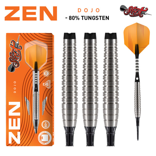 Shot Darts Zen Dojo Soft Tip Dart Set - 80% Tungsten 20gm