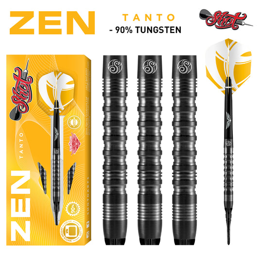 Shot Darts Zen Tanto Tungsten Soft Tip Darts 18gm
