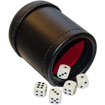 Deluxe Dice Cup with 5 Dice