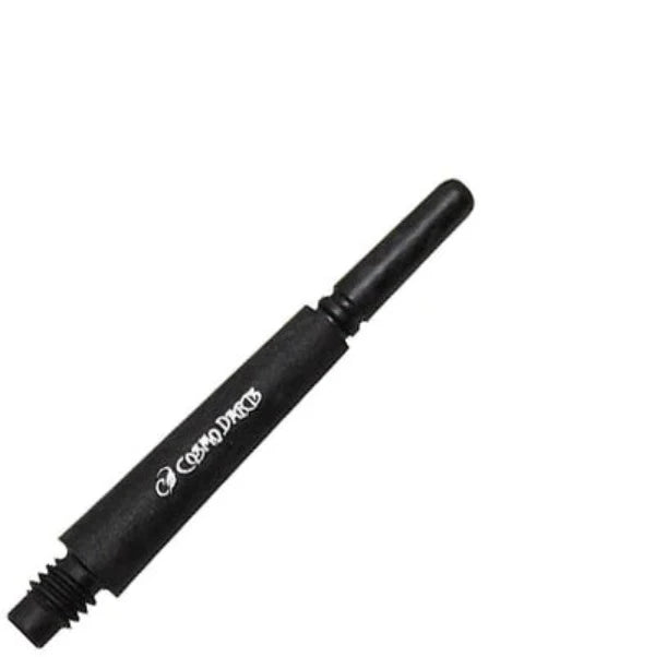 Fit Flight Carbon Spinning Dart Shaft in Short #3 (24.0mm) length, featuring a sleek black finish and carbon fiber construction for enhanced gameplay.