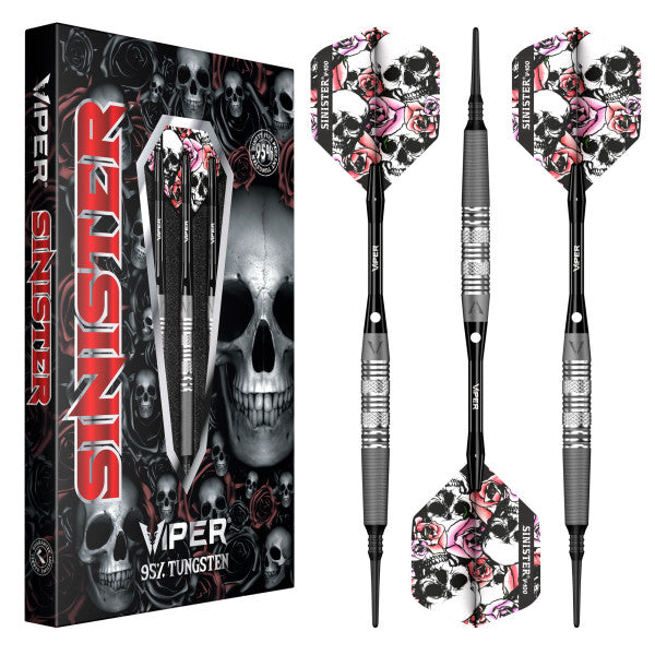 Viper Sinister Tungsten Soft Tip Dart Set - Double Knurl - 18 Grams