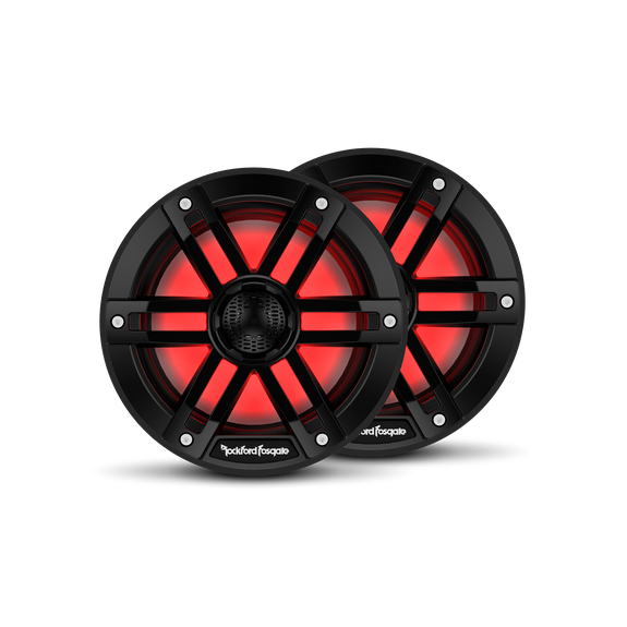 Rockford Fosgate 6.5" Color Optix Marine 2-Way Speakers - Black Grilles
