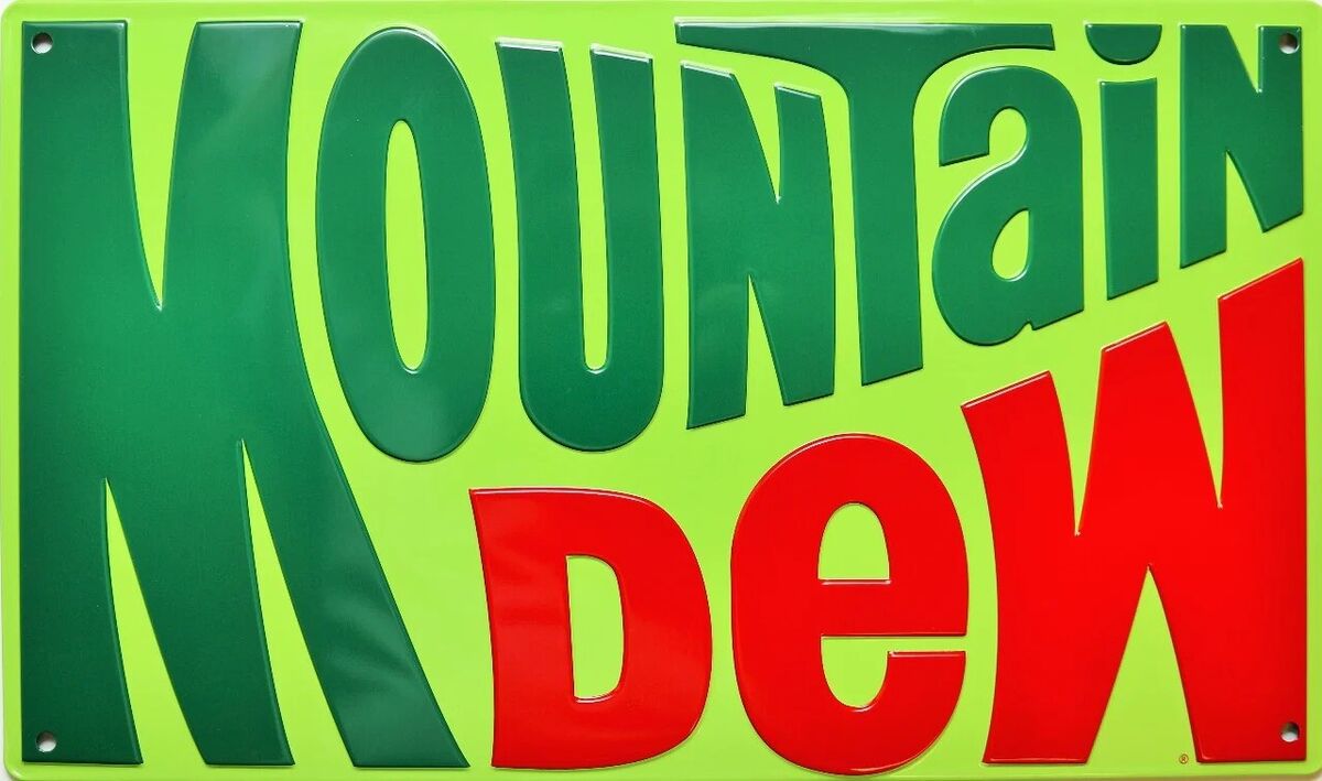 Mountain Dew Tin Sign