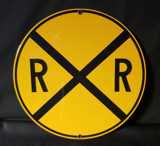 RR X-ing Railroad Tin Sign
