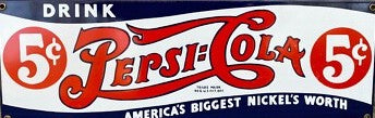Pepsi Cola Tin Sign