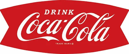 Coca-Cola Arciform Fish Tail Tin Sign
