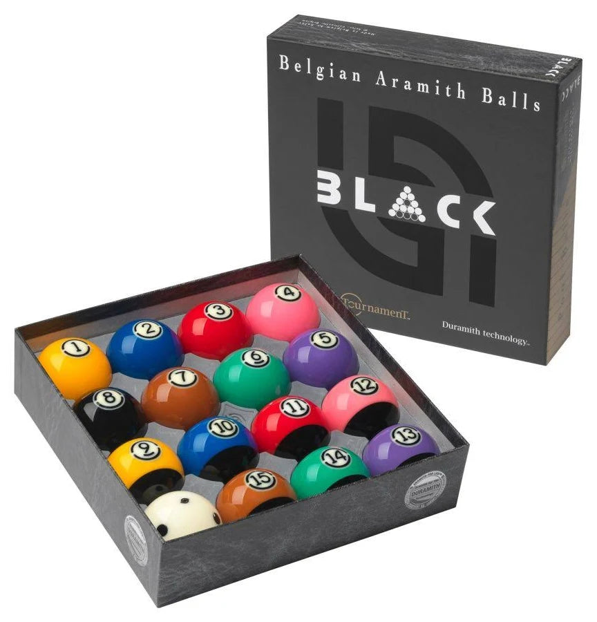 Aramith Belgian Black Billiard Ball Set