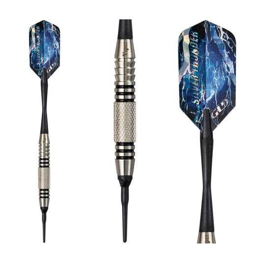 Viper Silver Thunder Darts Soft Tip Darts 1 Knurled Ring - 20gm