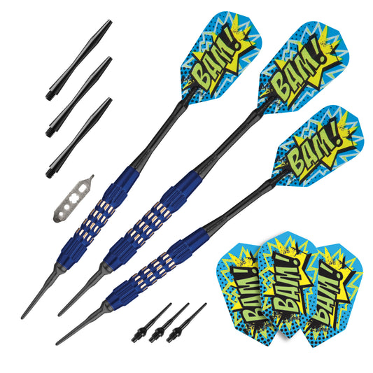 Viper Comix BAM! Blue Soft Tip Darts - 18gm