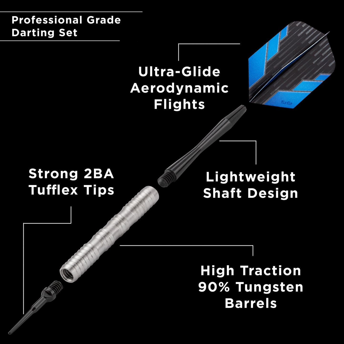 Fat Cat Bulletz Tungsten Soft Tip Darts - 18gm
