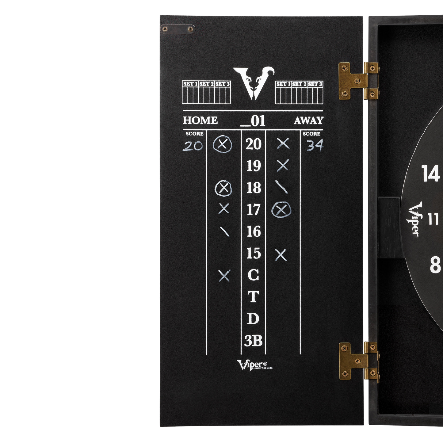 Viper Hideaway Steel Tip Cabinet & Dartboard