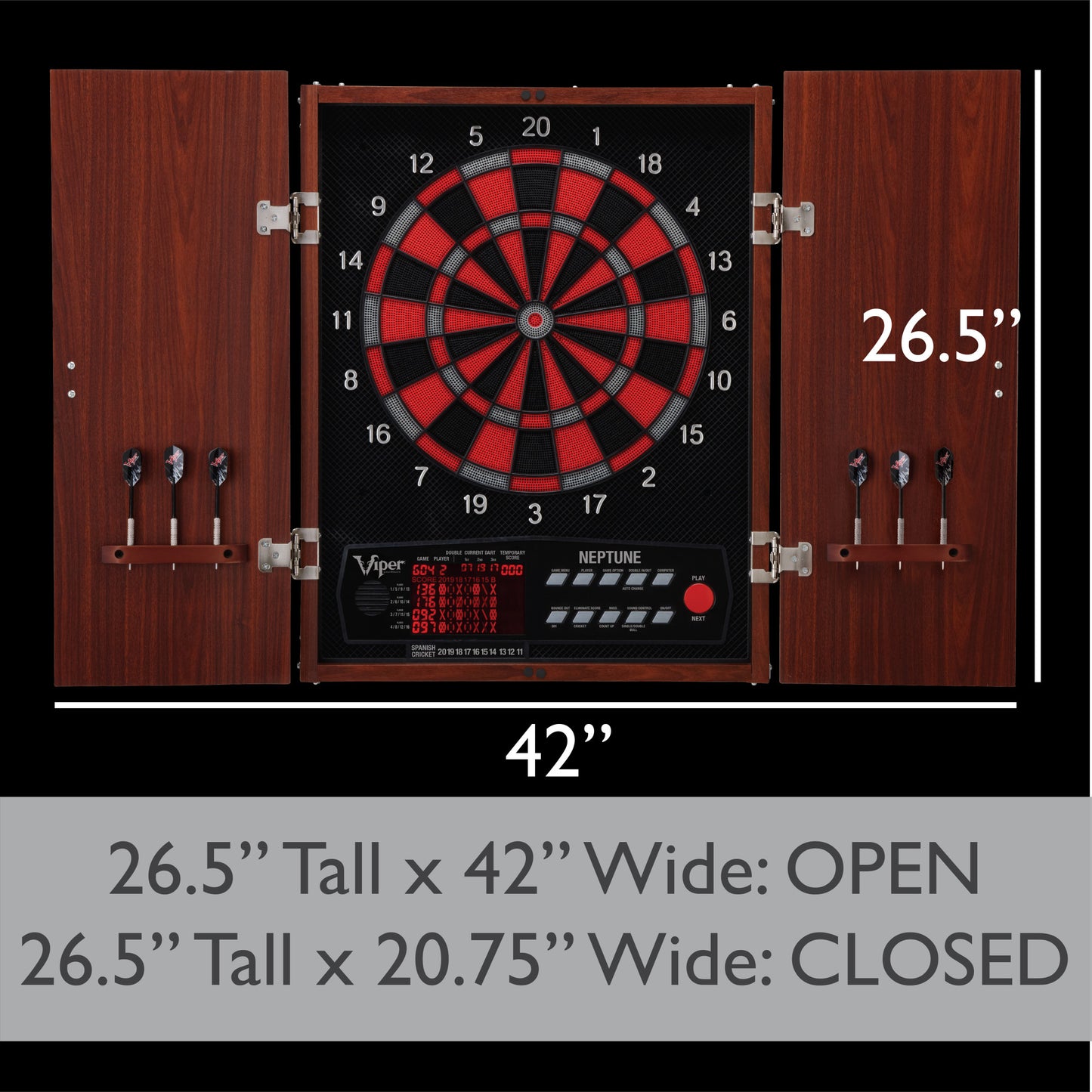 Viper Neptune Electronic Dartboard & Cabinet Combo