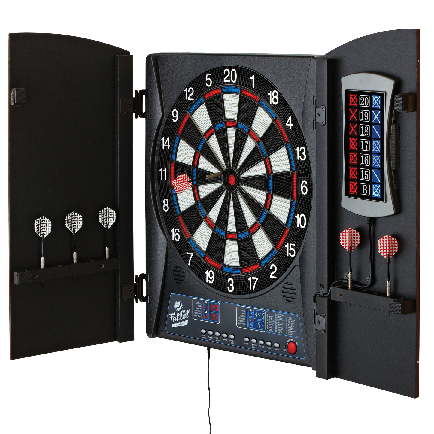 Fat Cat Mercury Electronic Dartboard & Cabinet Combo