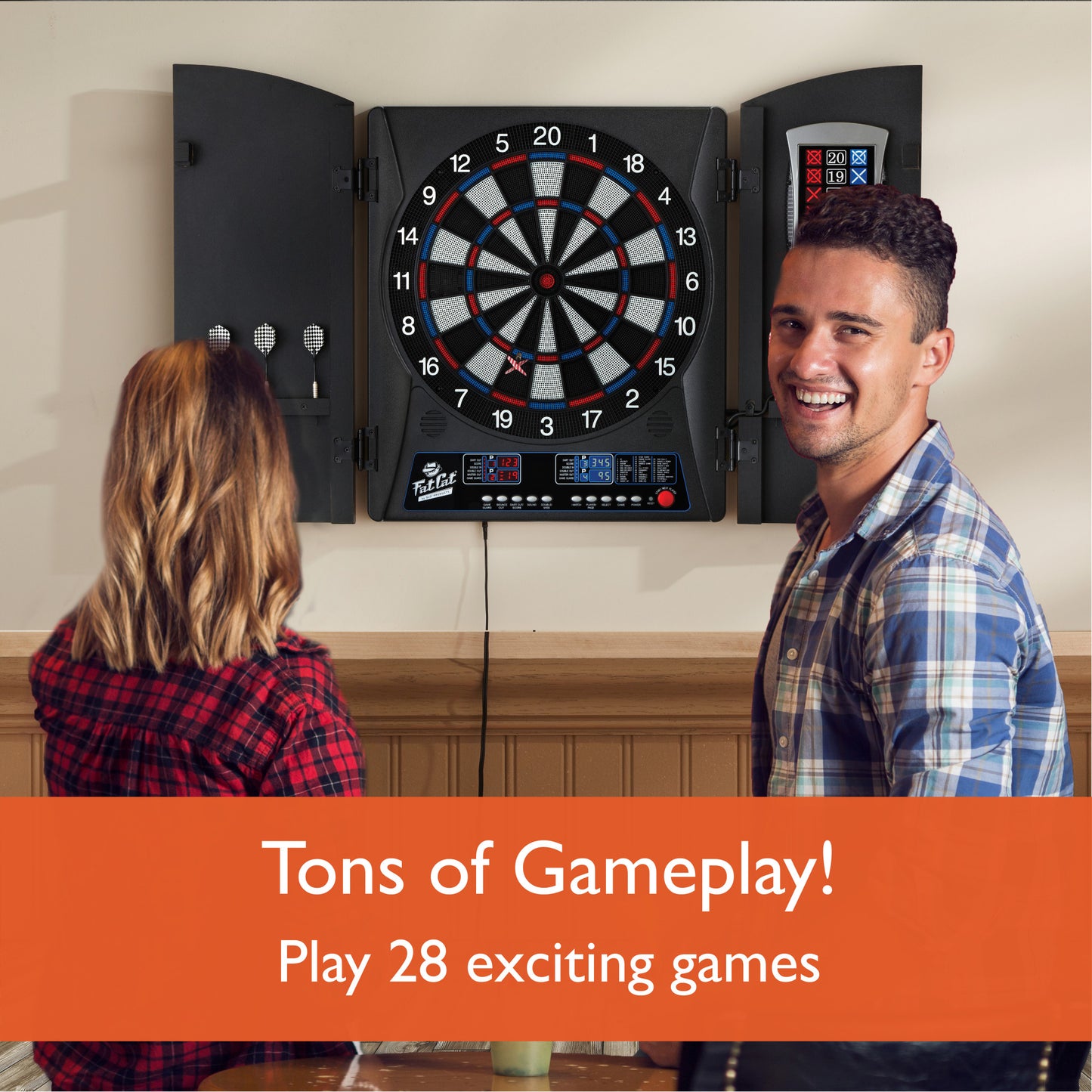 Fat Cat Mercury Electronic Dartboard & Cabinet Combo