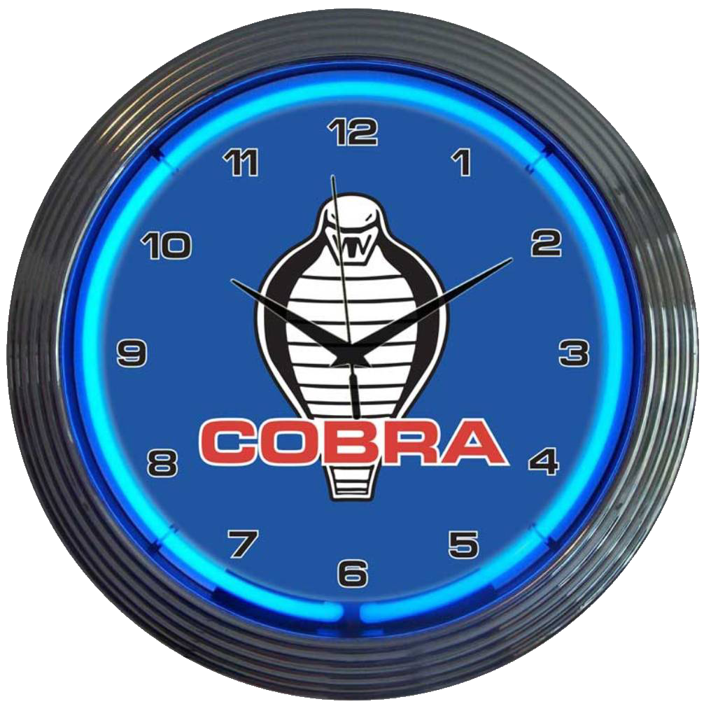 Ford Mustang Cobra Neon Clock