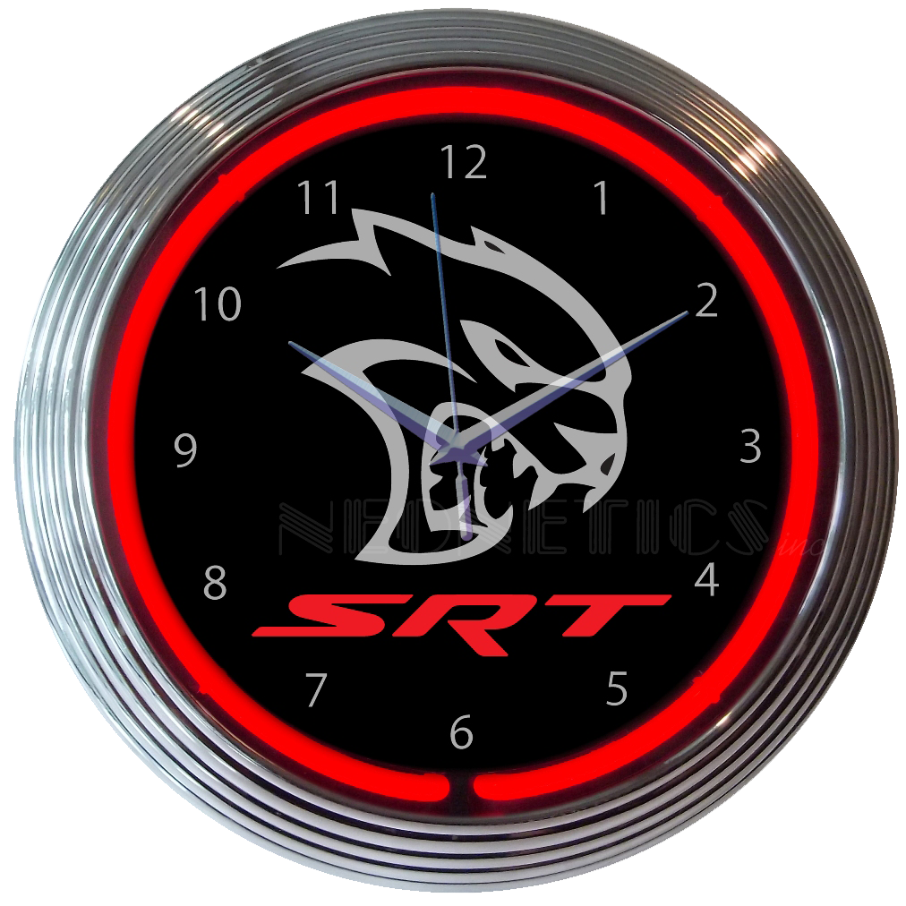 Hellcat SRT Dodge Neon Clock