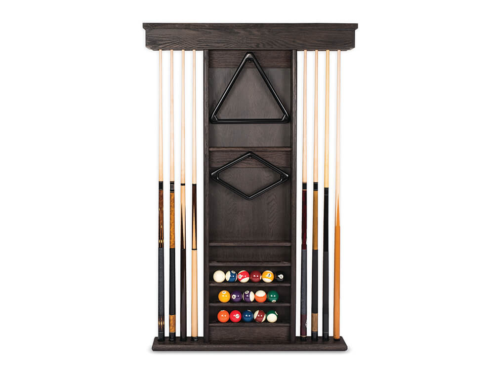 Presidential Charcoal Brown Wall Cue Rack