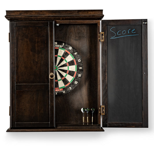 Presidential Classic Gray Walnut Dartboard Cabinet
