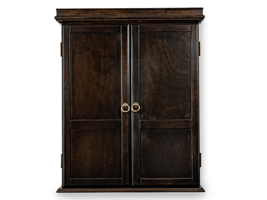 Presidential Classic Gray Walnut Dartboard Cabinet