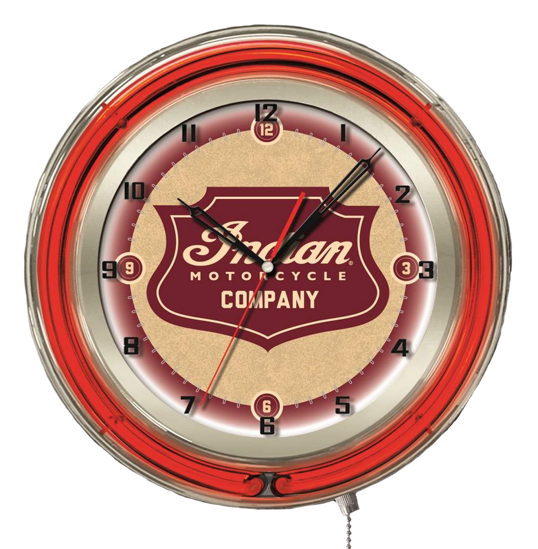 Indian 19" Neon Clock
