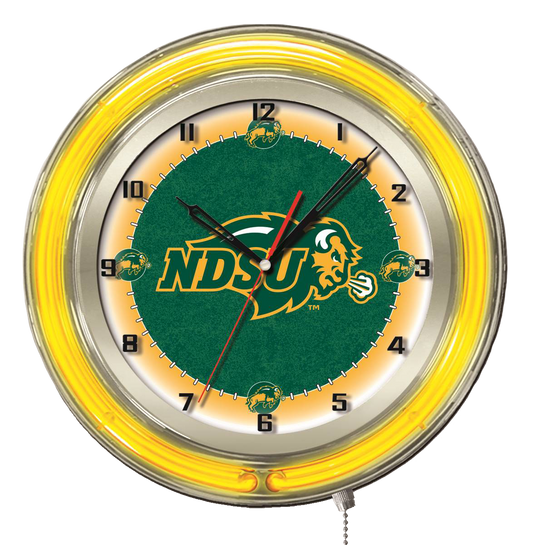 NDSU Bison 19" Neon Clock
