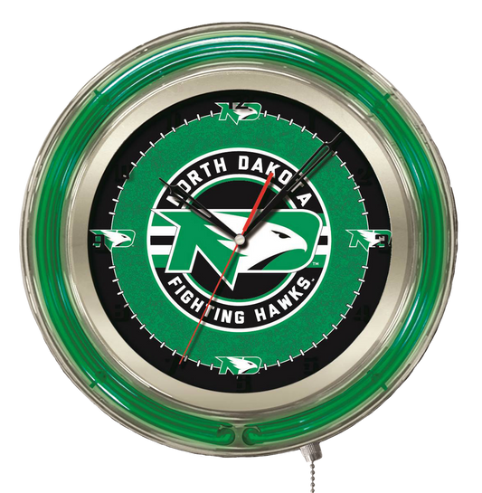 UND 19" Neon Clock