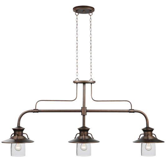 Edison Bronze Bar 3 Light Billiard Light