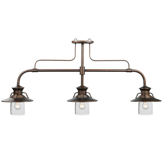 Edison Bronze Bar 3 Light Billiard Light