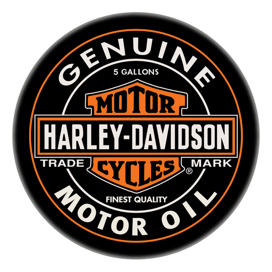 Harley Davidson Oil Can Bar Stool with Backrest