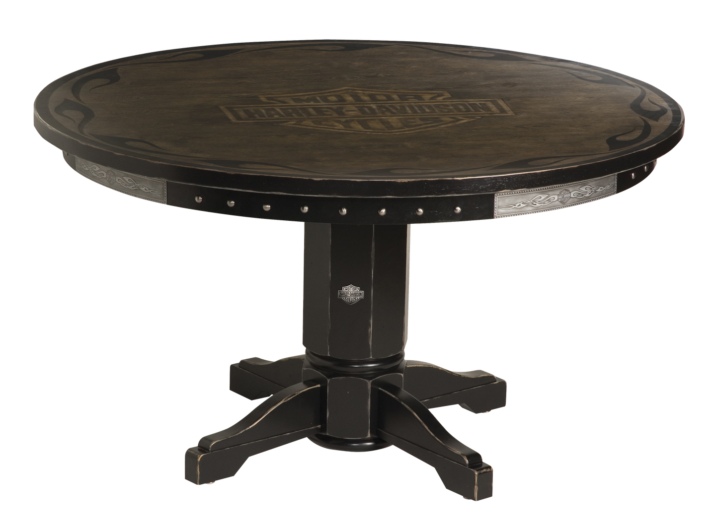 Harley Davidson Bar & Shield Flames Poker Table