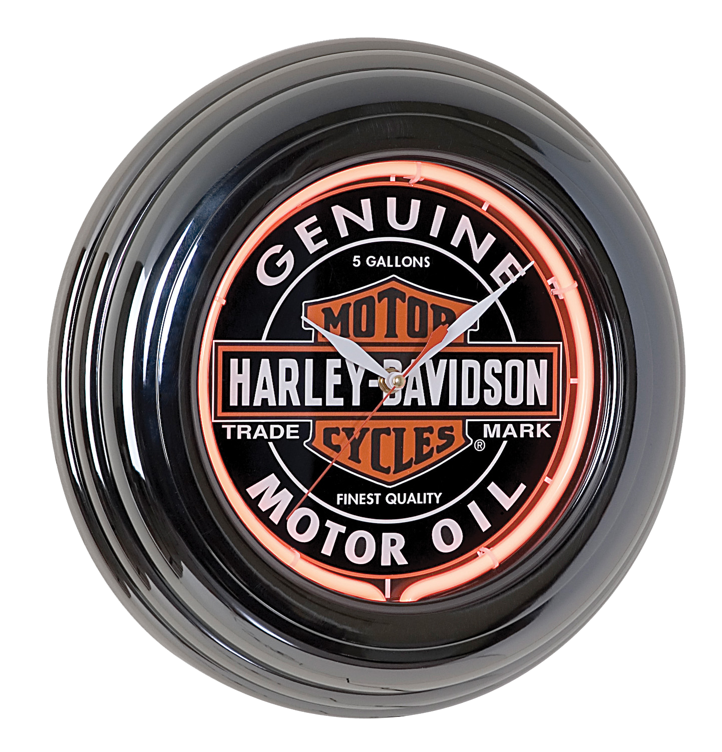 Harley Davidson Oil Can Neon Clock
