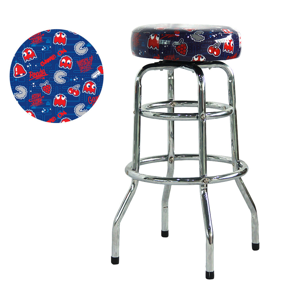 Pac-Man Blue 30" Bar Stool