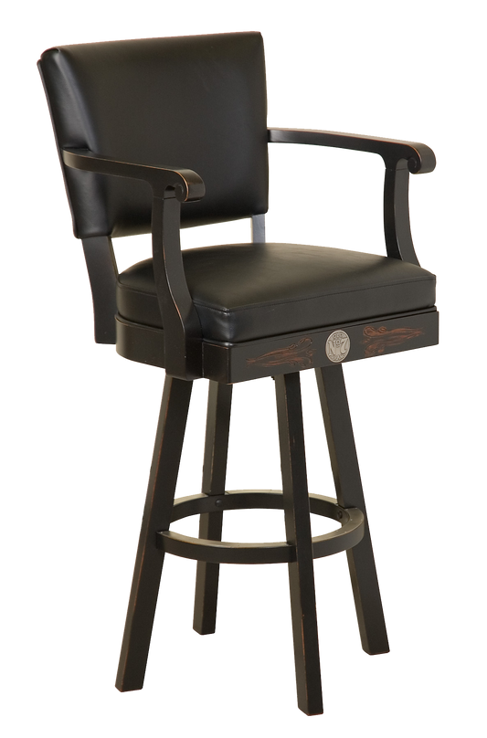 Jack Daniel's Wood Bar Stool with Backrest