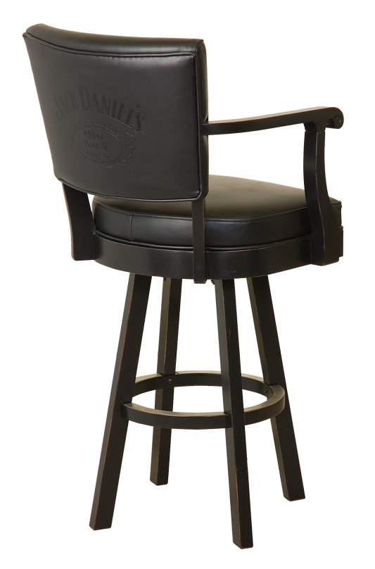 Jack Daniel's Wood Bar Stool with Backrest
