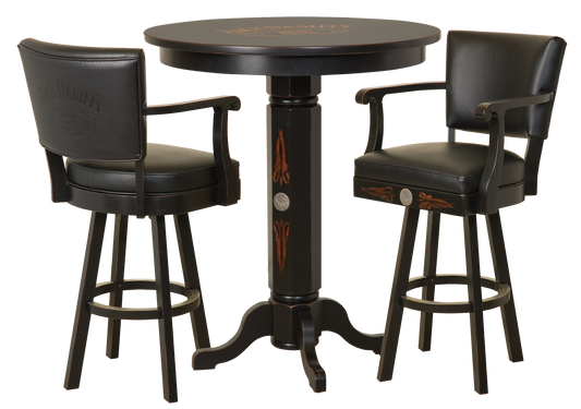 Jack Daniel's® Wood Pub Table & Backrest Barstool Set