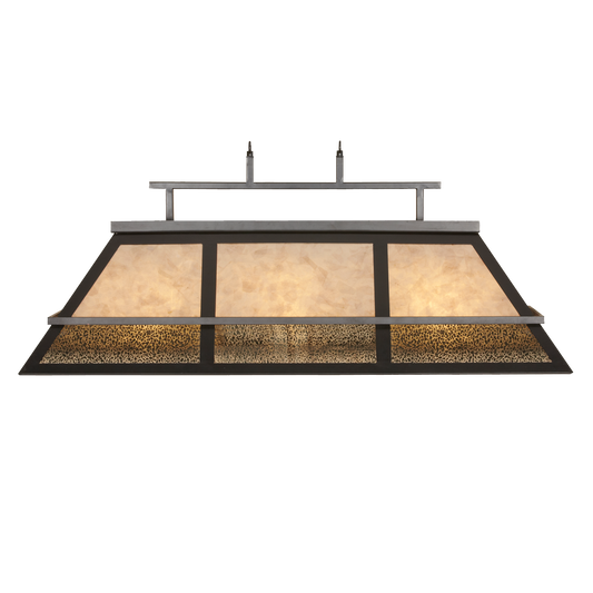 Mercury Beige Mica Billiard Light with Metal Frame