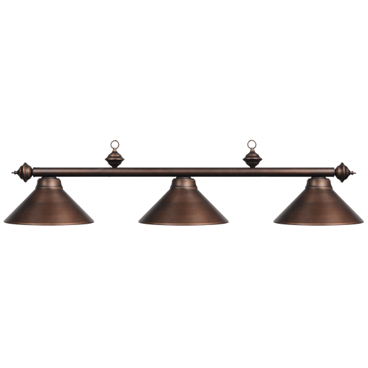 Oil Rubbed Bronze 3 Light Billiard Light with Metal Shades