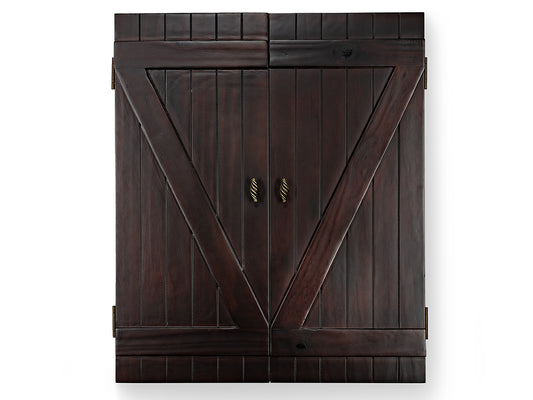 Presidential Rustic Chocolate Dartboard Cabinet