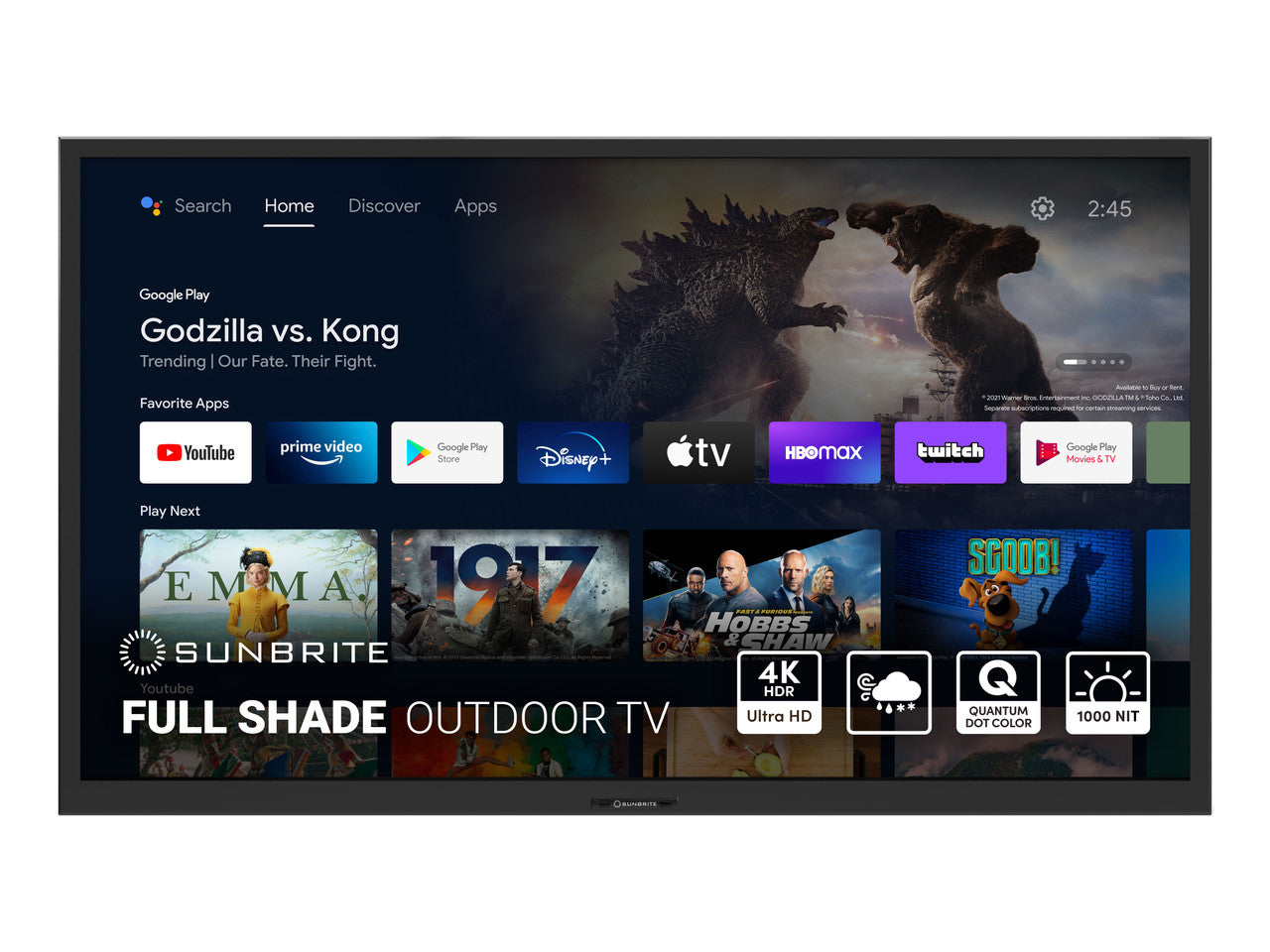 SunBriteTV Veranda 3 Series 4K Outdoor Smart TV
