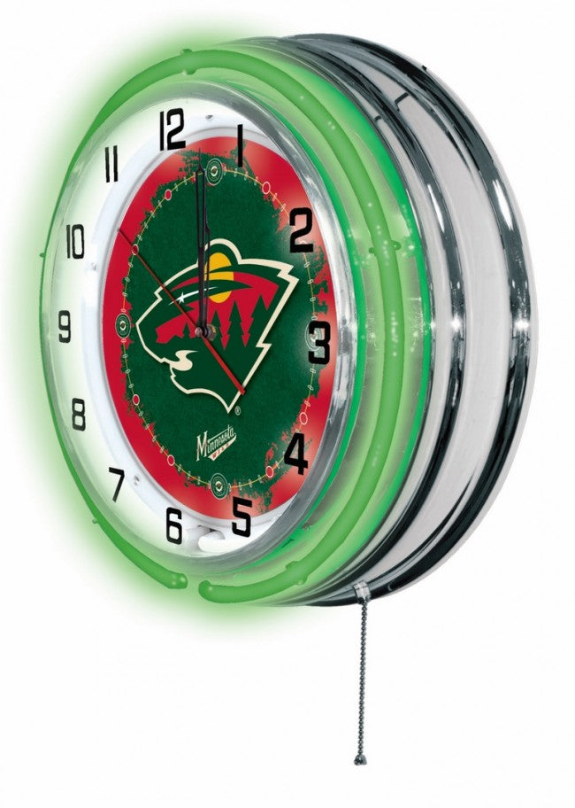 Minnesota Wild 19" Neon Clock