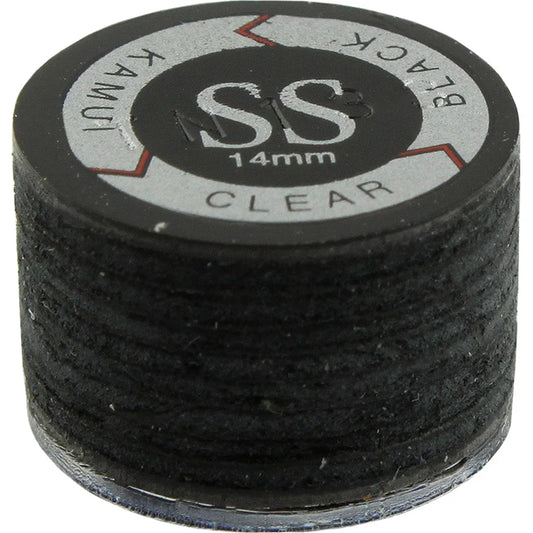A-Z Darts Kamui Black & Clear Billiard Cue Tip - Super Soft 14mm