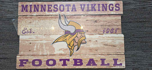 Minnesota Vikings Football Est. 1961 Wood Sign