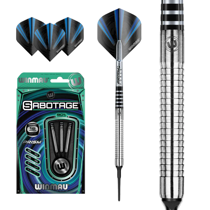 Winmau Sabotage 90% Soft Tip Dart Set - 18g