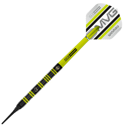 Winmau MVG 85% Dart Set 18 B/W 20 F/W