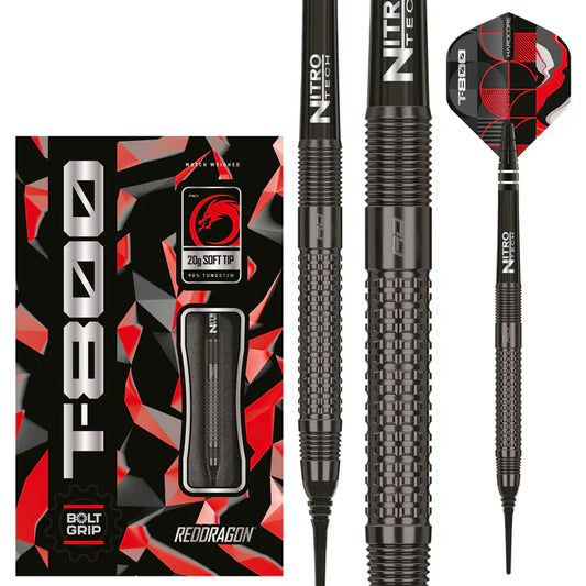 Red Dragon T-800 Soft Tip Dart Set - 20 grams