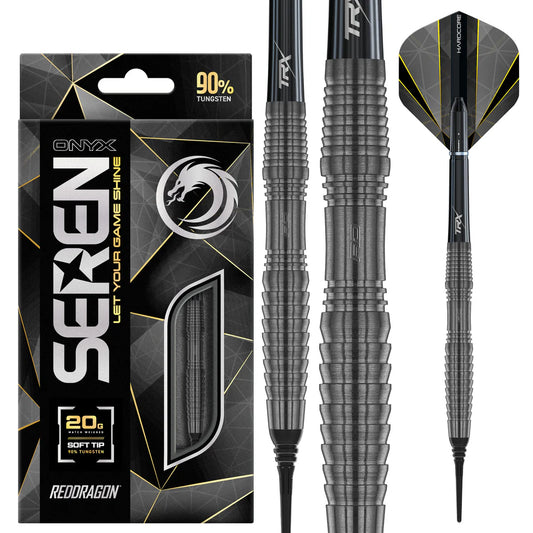 Red Dragon Seren 3 Onyx Soft Tip Dart Set - 18g