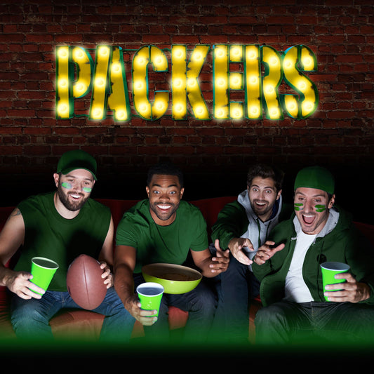 Green Bay Packers Recycled Metal Lighted Sign
