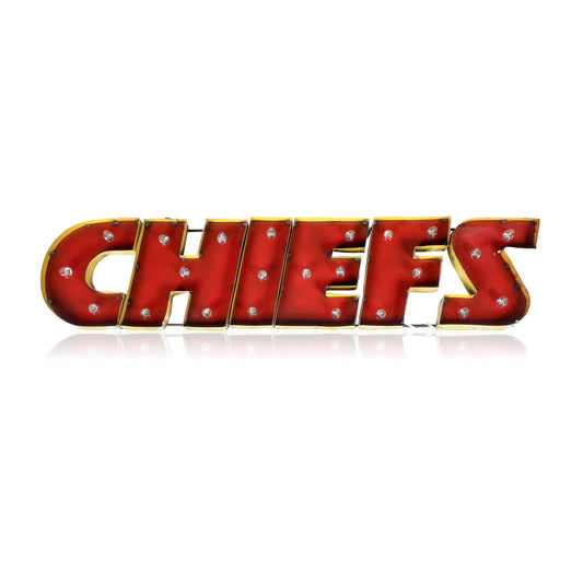 Kansas City Chiefs Recycled Metal Sign