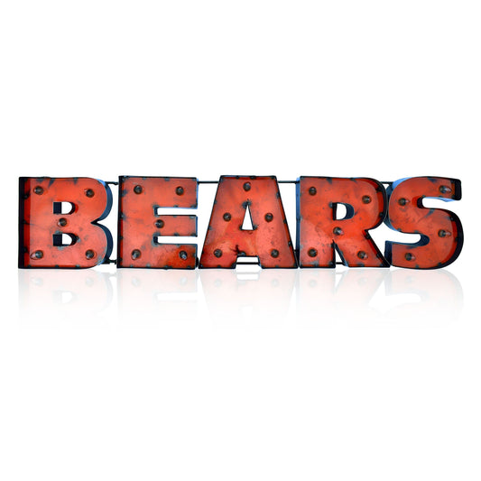 Chicago Bears Recycled Metal Sign