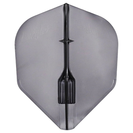 A-Z Darts L-Style EZ Fantom Dart Flights - L3 / Shape Clear Black
